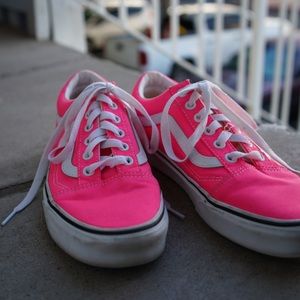 Neon pink vans